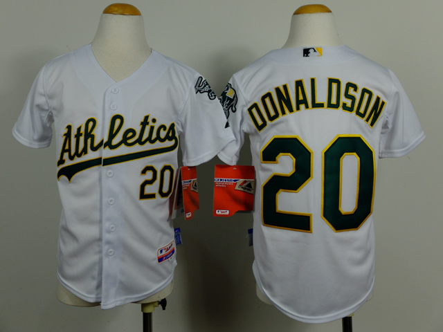 Youth Oakland Athletics 20 Donaldson White MLB Jerseys